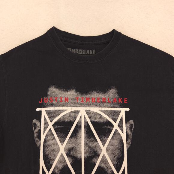 Justin Timberlake Man Of The Woods Tour Band T Shirt Mens Size Medium M Black - Picture 1 of 9